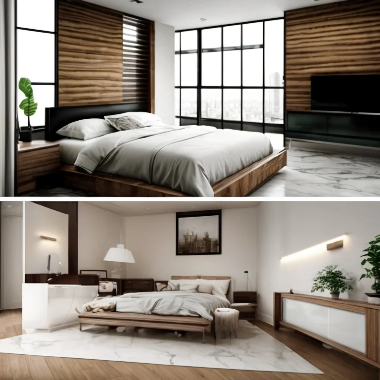 Hochwertiges Luxusapartment Interieur mit Panoramafenstern